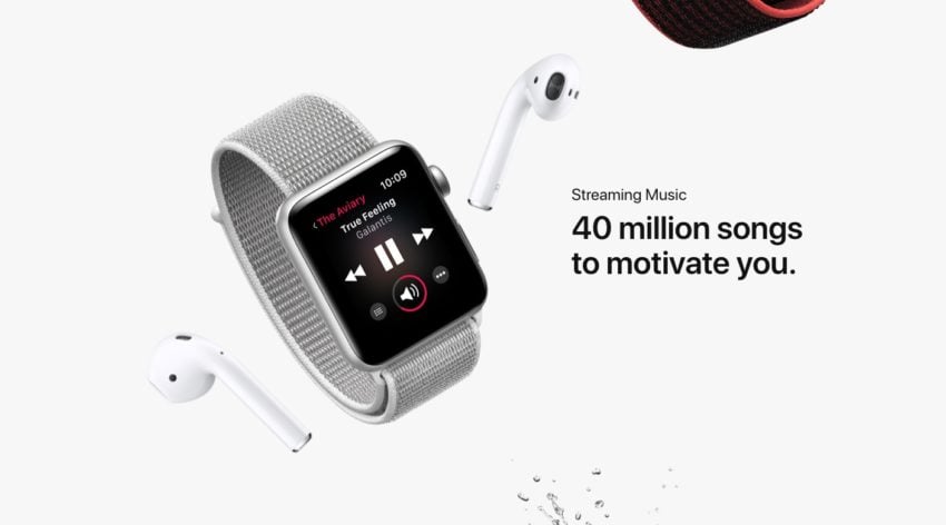 Stream music on the Apple Watch GPS + LTE as long as you use Apple Music. 