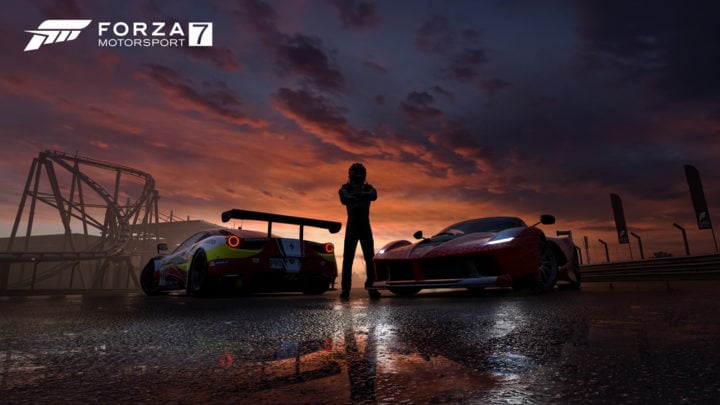 Forza 7 Ferrari Sunset 4K