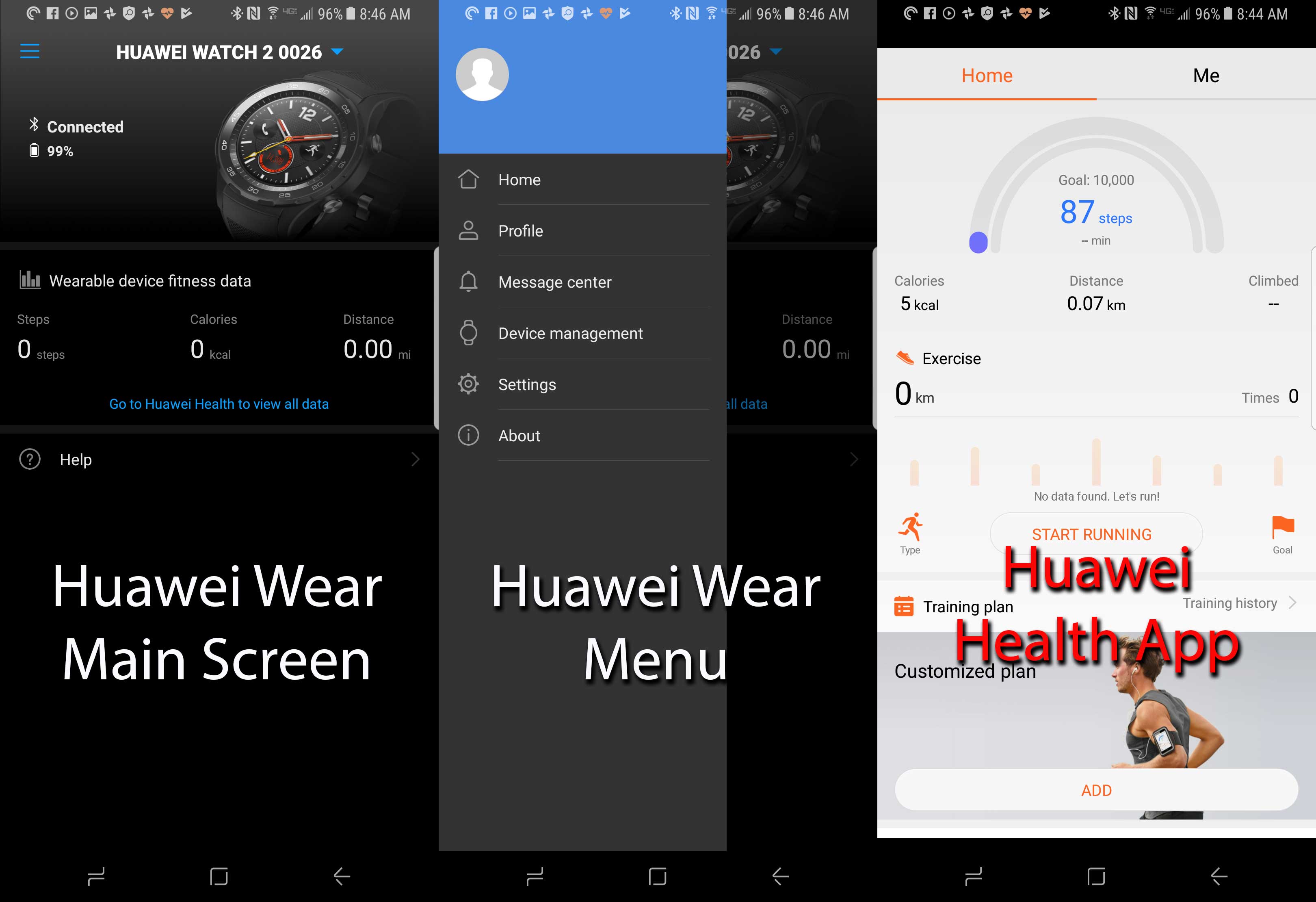 Huawei Wear and Health Apps