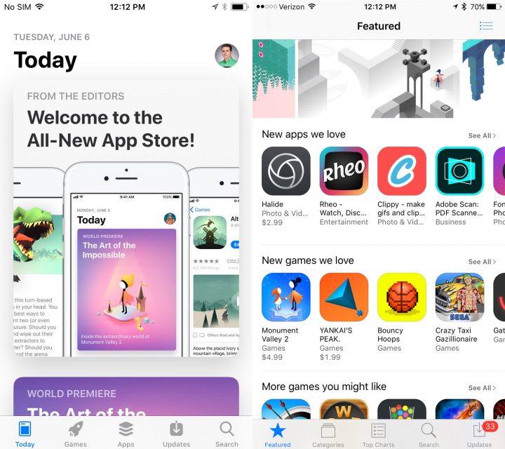 New App Store Design in iOS 11