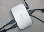 Connect all your accessories to the MacBook Pro with the Moshi symbus and one cable.