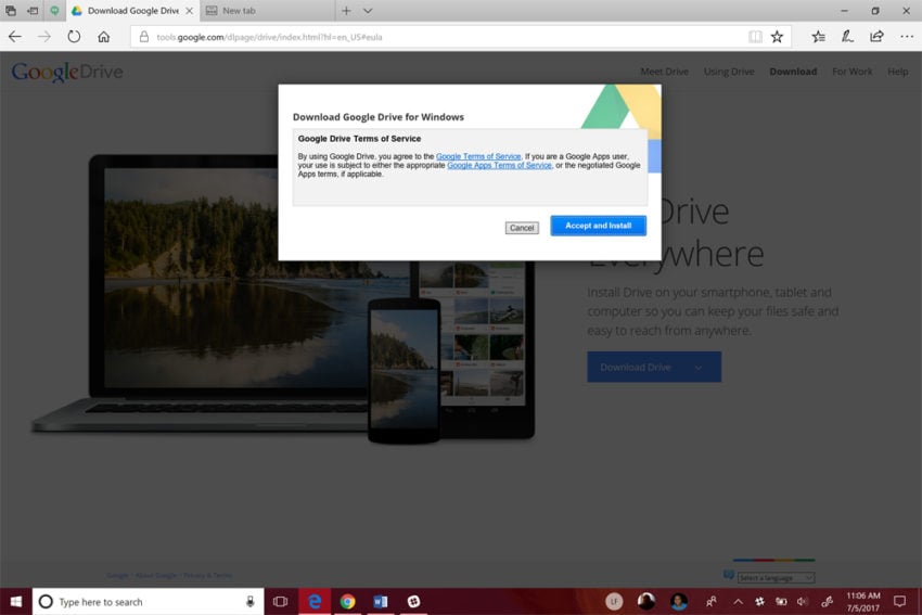 google drive desktop download windows 10