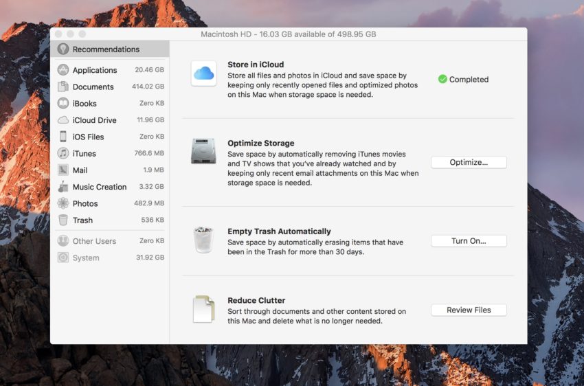 Use a free built-in tool to free up space on your Mac.
