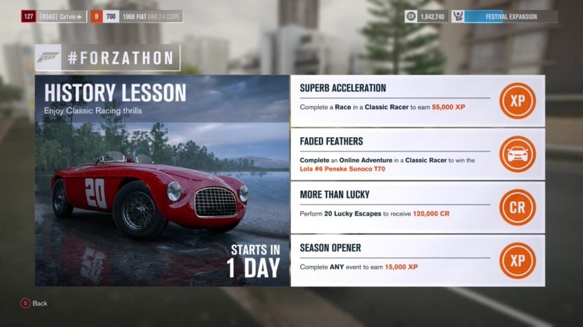 How to do Lucky Escapes in Forza Horizon 3 and other Forzathon tips. 