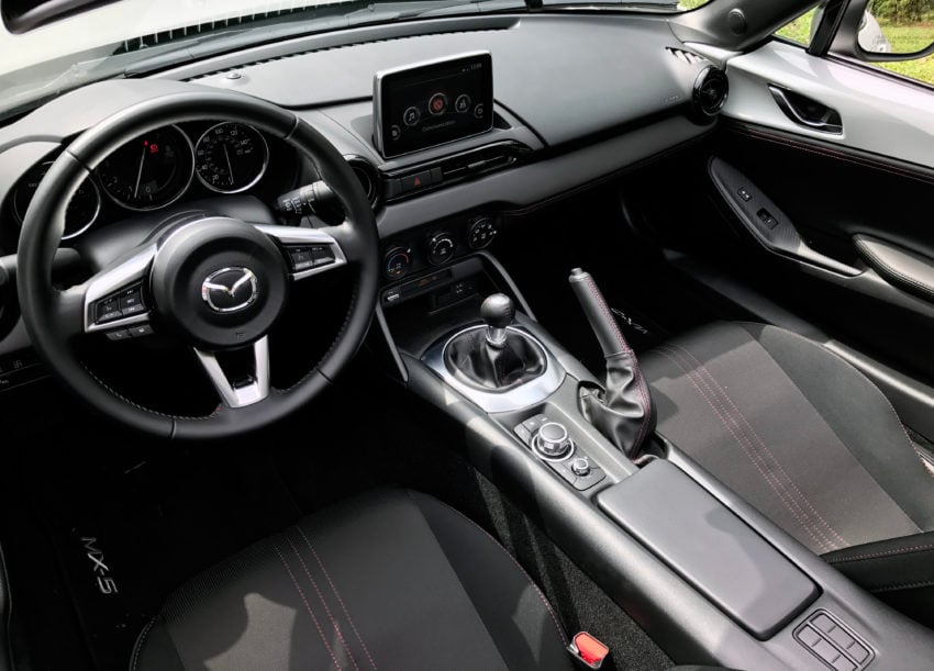 Fairly spartan, the MX-5 Miata RF interior has just about everything you need.