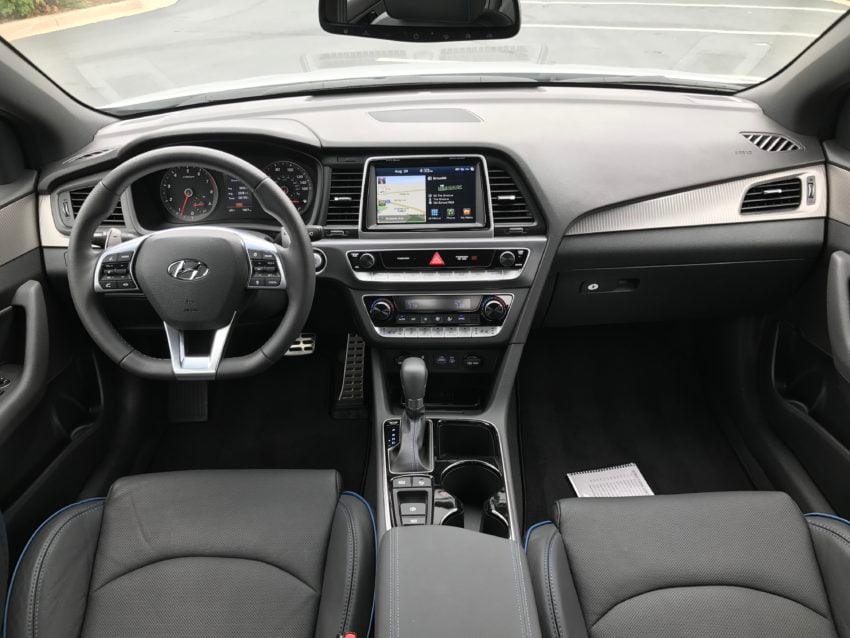 The new Sonata interior offers an upgraded look, especially in the center stack. 
