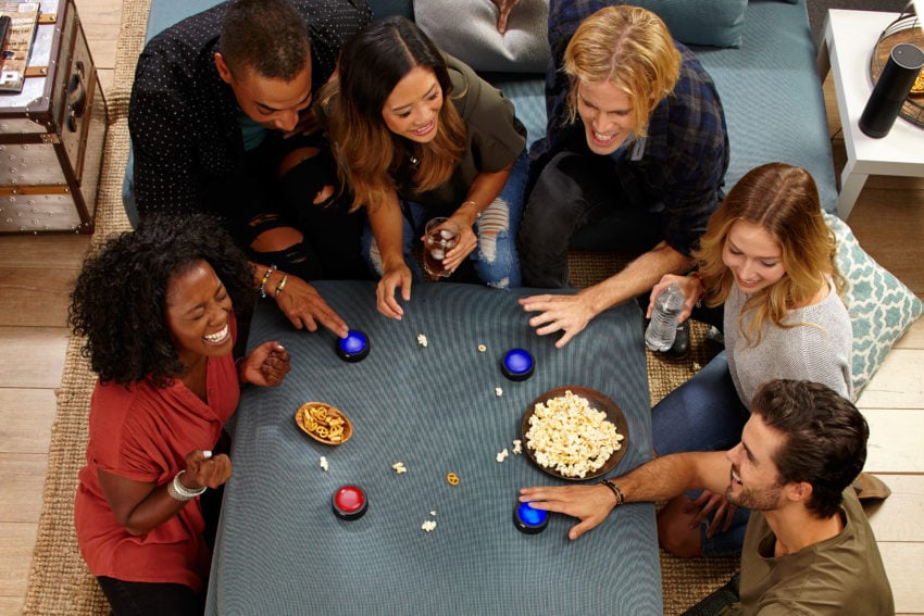 Echo buttons can be used to play games with an Echo device.
