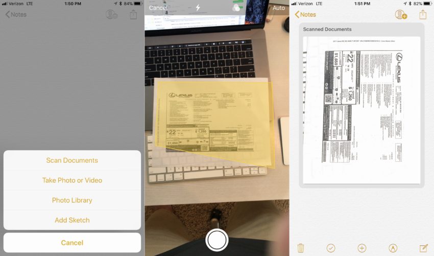 Scan Documents with the Notes App