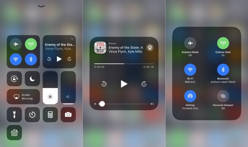 3D Touch For More Controls in Control Center
