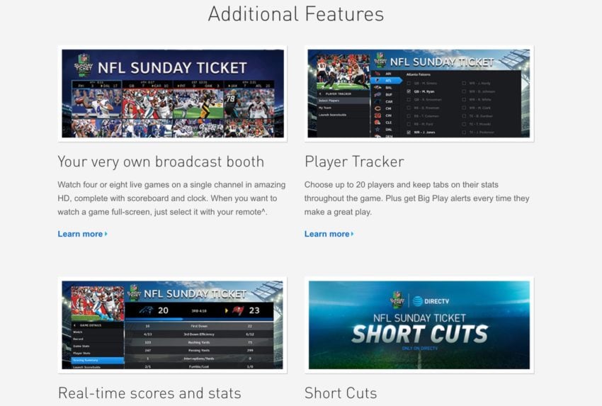 nfl sunday ticket streaming directv