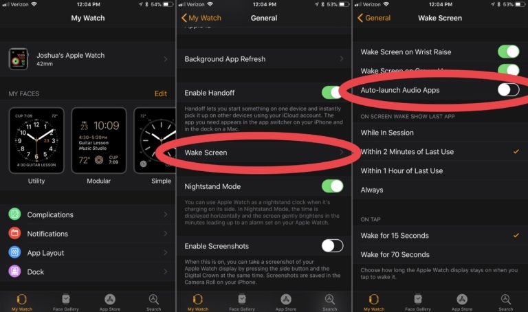 turn off now playing apple watch