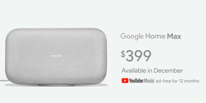google home max watts