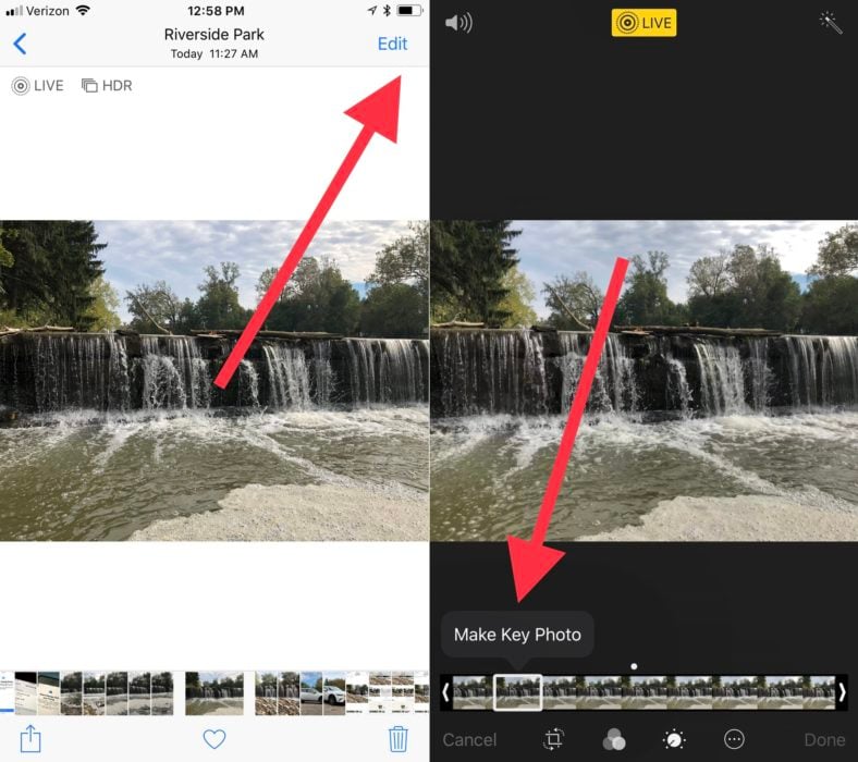 Change the default photo in your Live Photo in iOS 11.