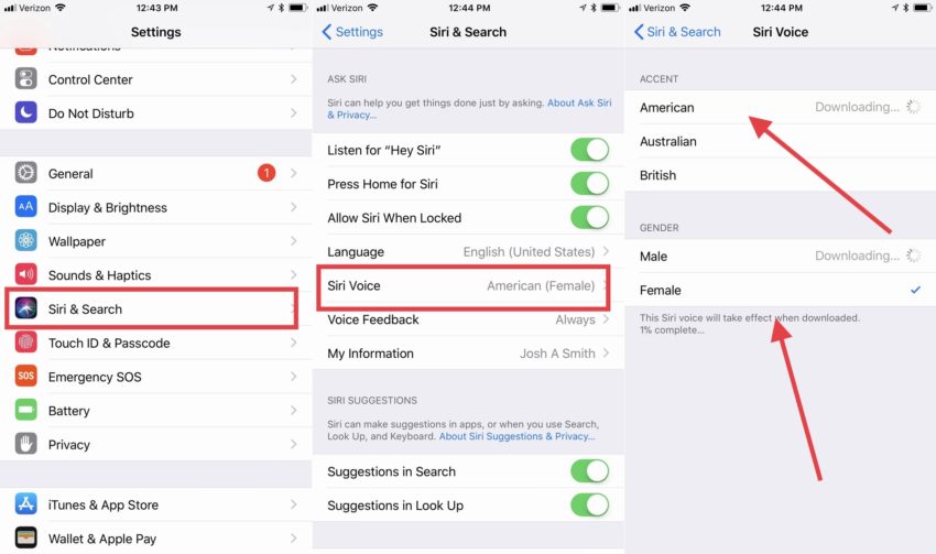 How to change Siri's voice and accent on iOS 11.