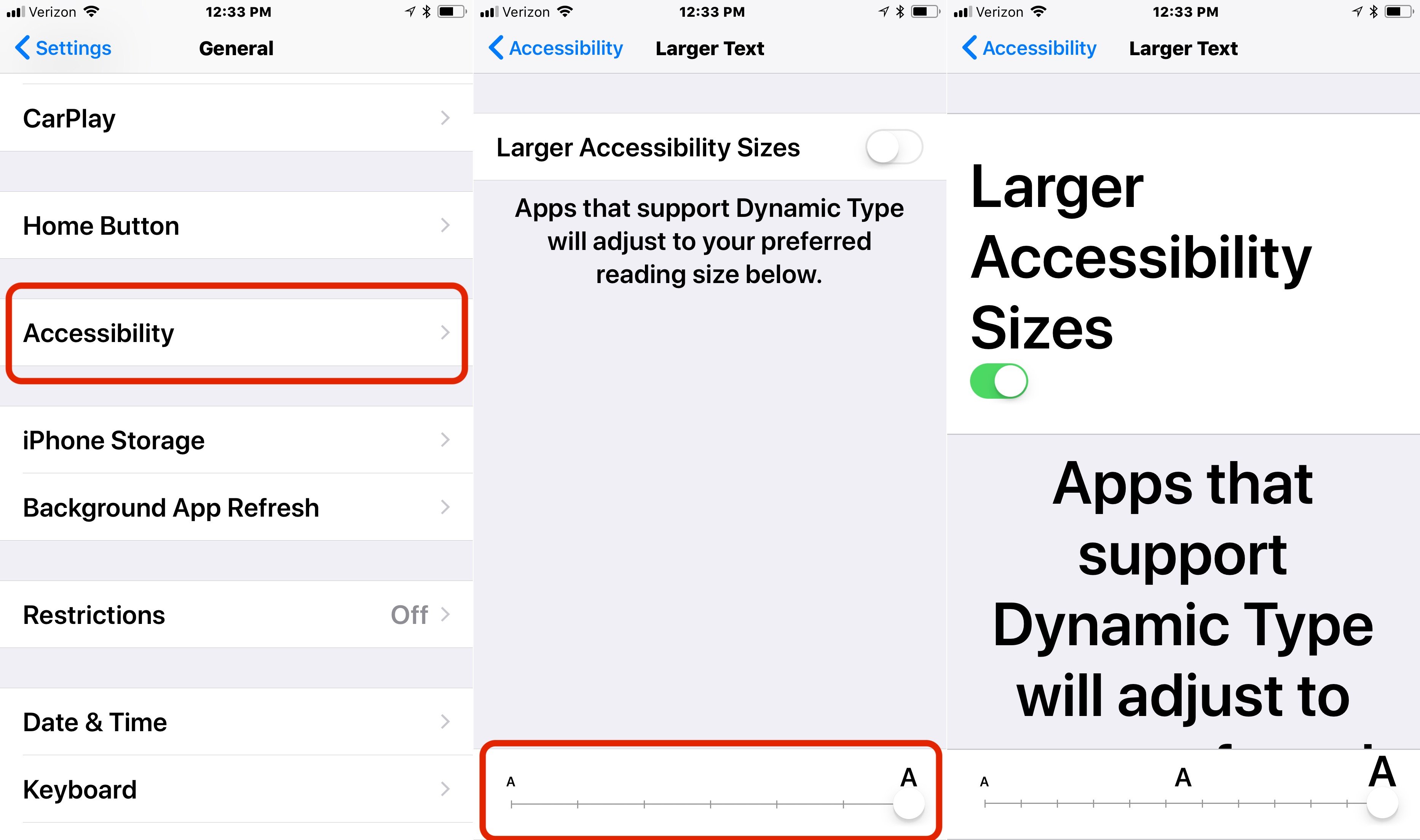 how to make text bigger in powerpoint mobile on iphone