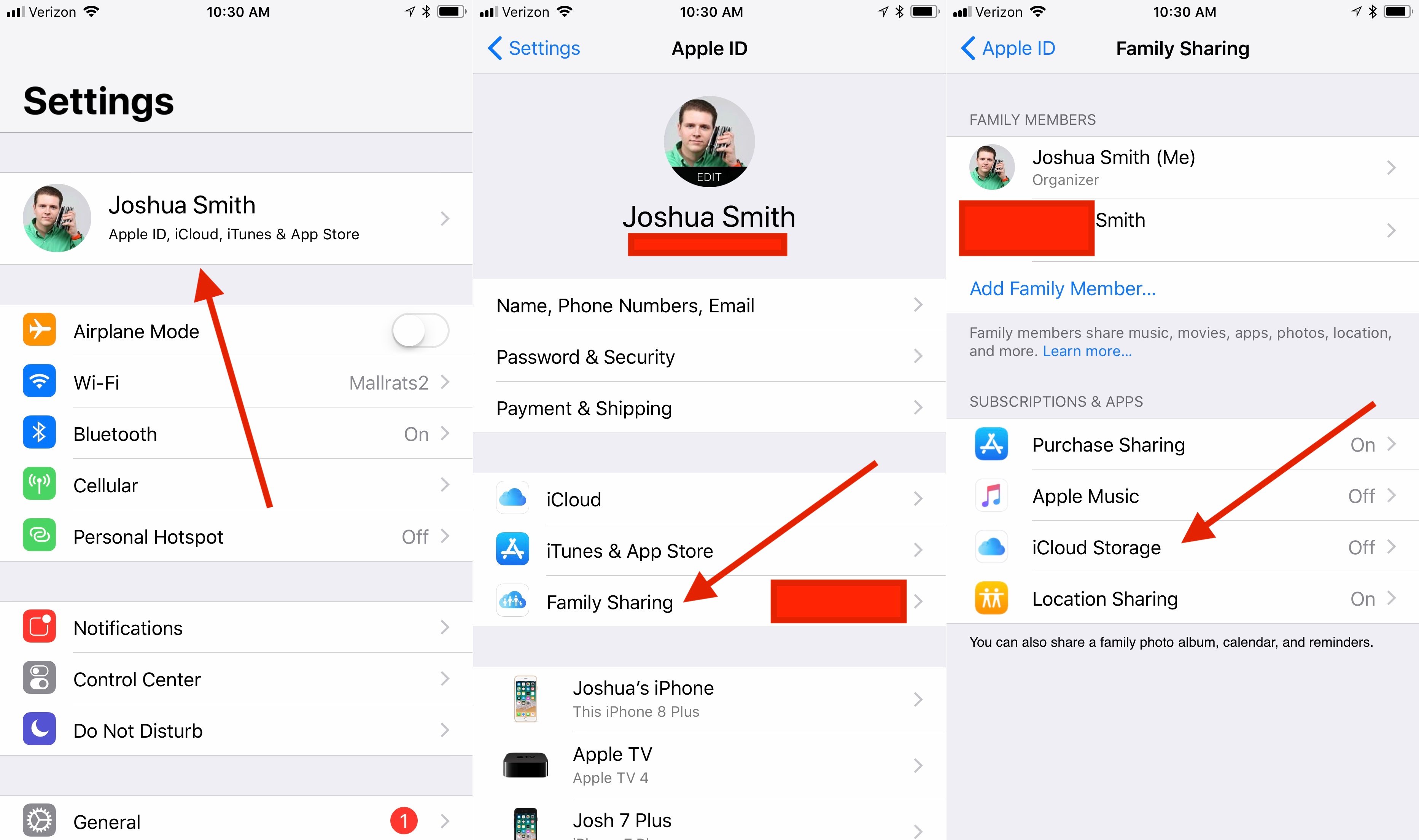 How to share icloud storage with your family