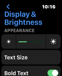 Apple Watch battery life brightness