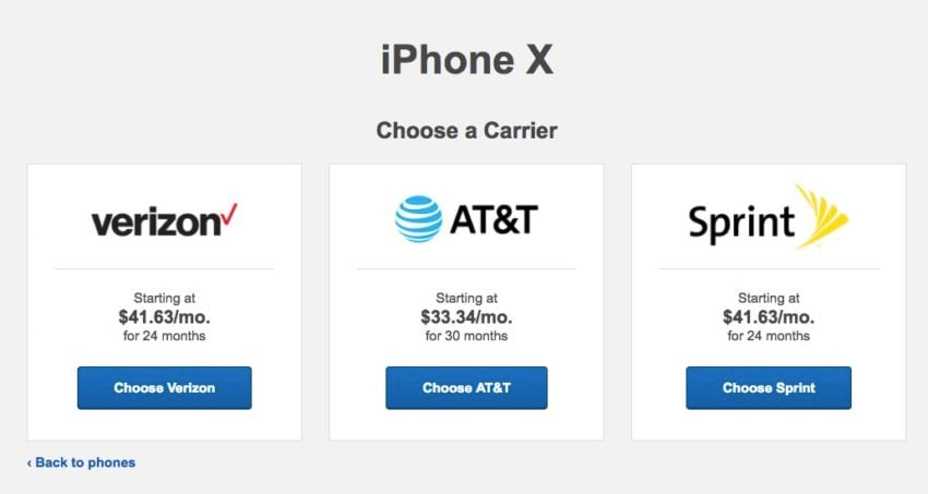 ¿Por qué los precios del iPhone X son diferentes?