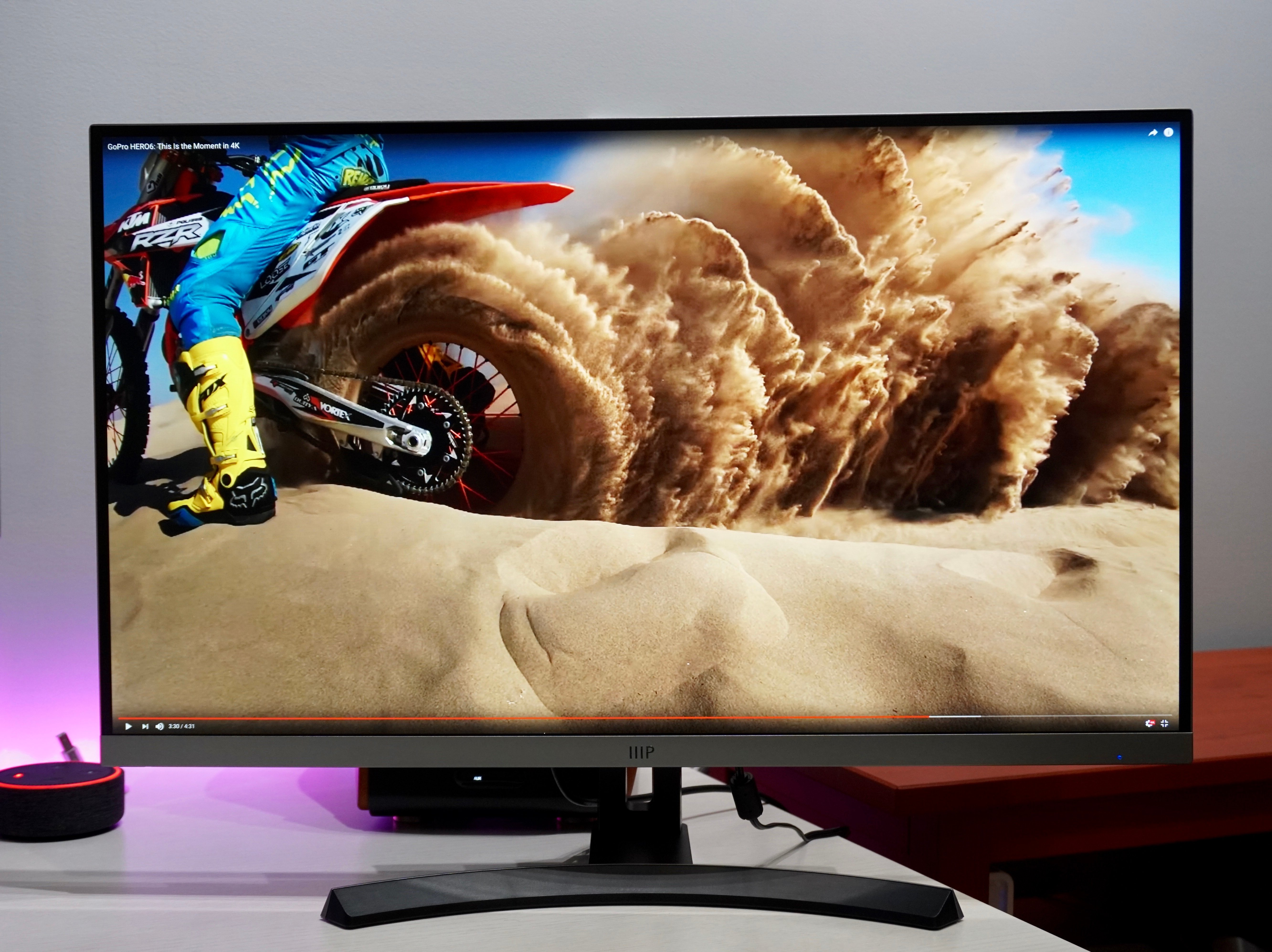 The 27-inch 4K Monoprice monitor looks great out of the box.