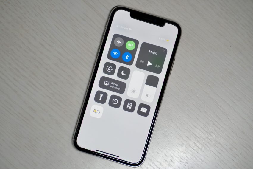 How to use the Control Center on the iPhone X.