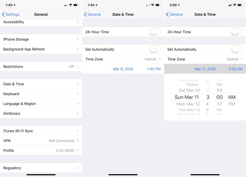 How to manually change the time for Daylight Saving on your iPhone.