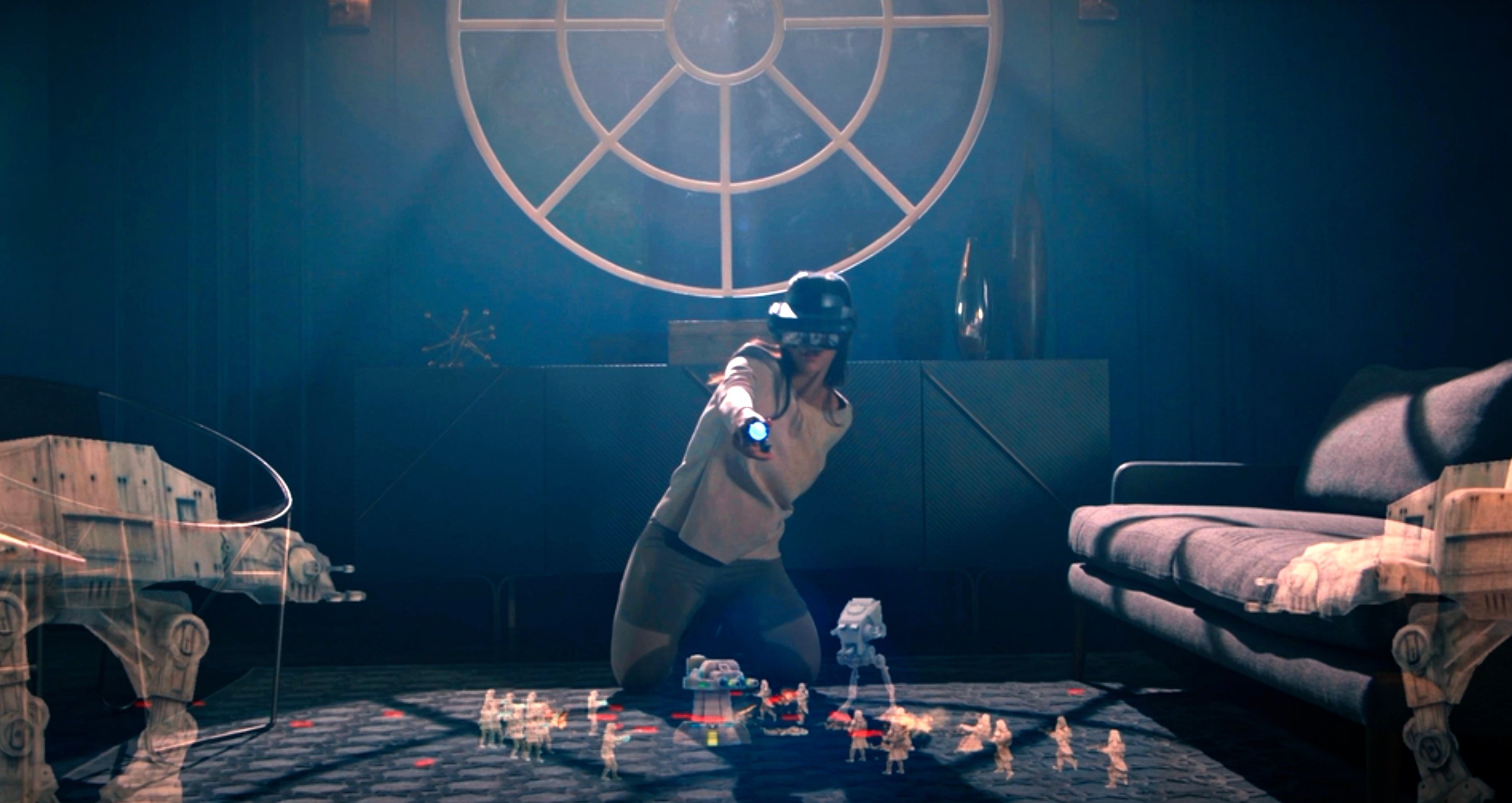 Star Wars Jedi Challenges Review Strategic Combat holograms on floor