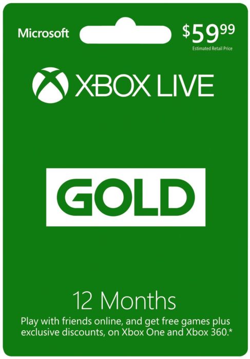 Xbox Live Gold - $59.99