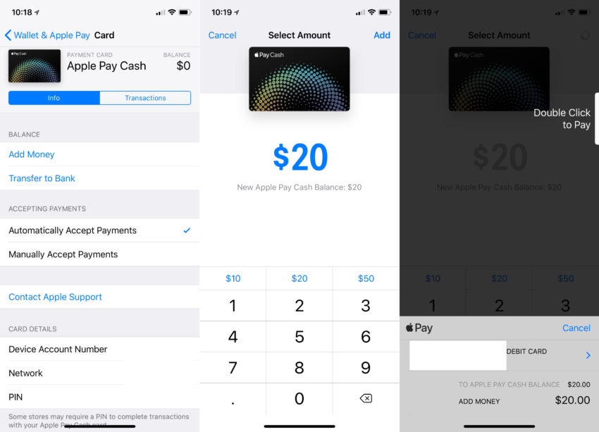 How to add money to Apple Pay Cash.