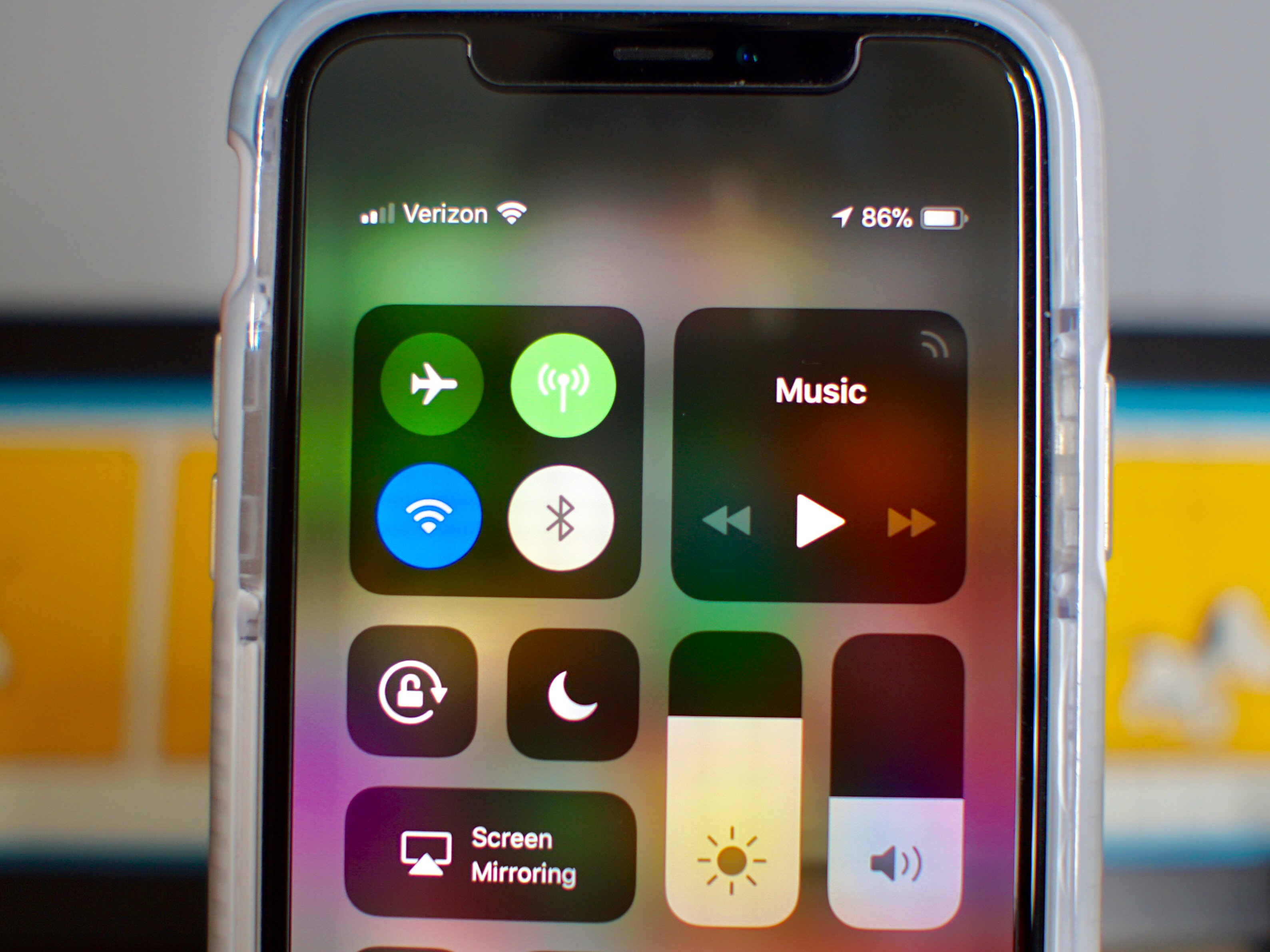 What do the Blue, Gray and Green icons mean in Control Center?