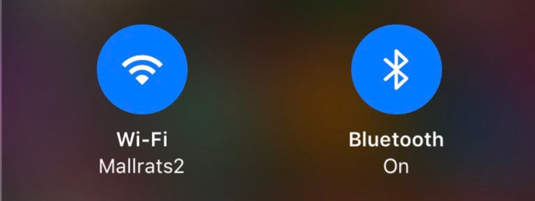 What Do The Bluetooth & WiFi Symbols Mean in the iPhone Control Center