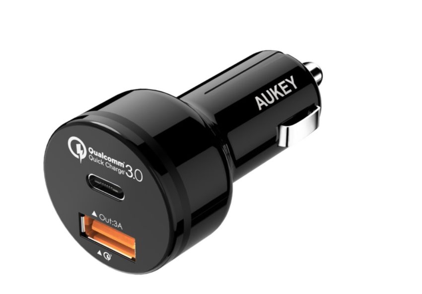 Aukey USB-C Fast Car Charger (Dual Ports)