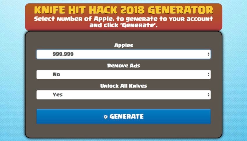 Don't believe in Knife Hit cheats and hacks the promise you unlimited apples. 