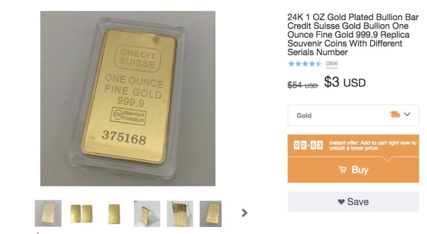 Fake Gold Bars