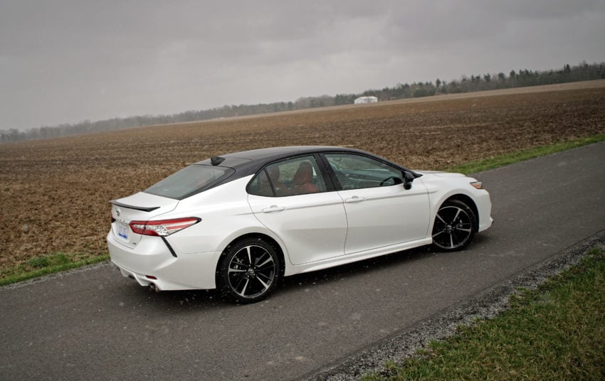 The 2018 Camry XSE is fun to drive thanks to a 3.5L V6 and a sportier suspension.