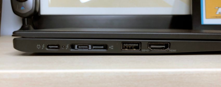 A full complement of useful ports for business users.