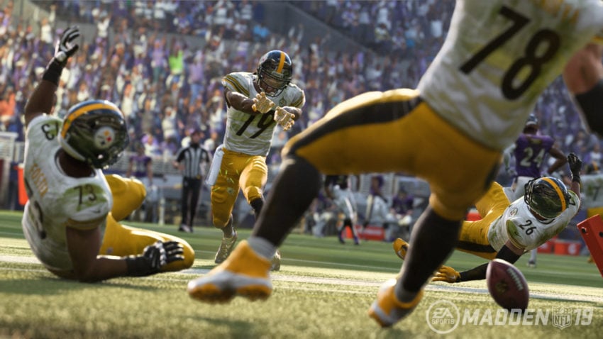 this is an example of the new Madden 19 graphics.