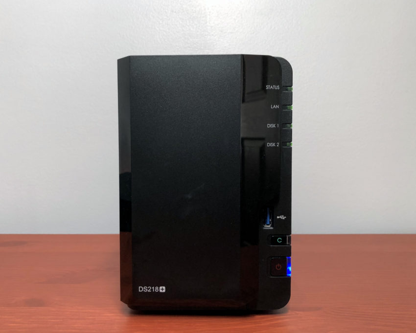 The Synology 218+ fits in perfectly in my home office. 