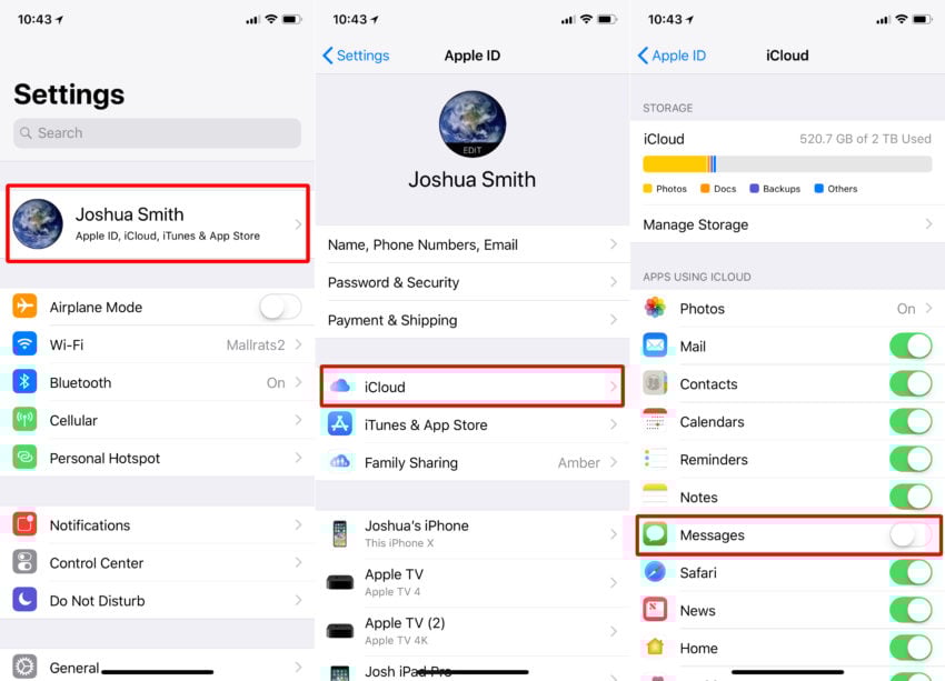 How to turn on Messages in iCloud on iPhone and iPad.