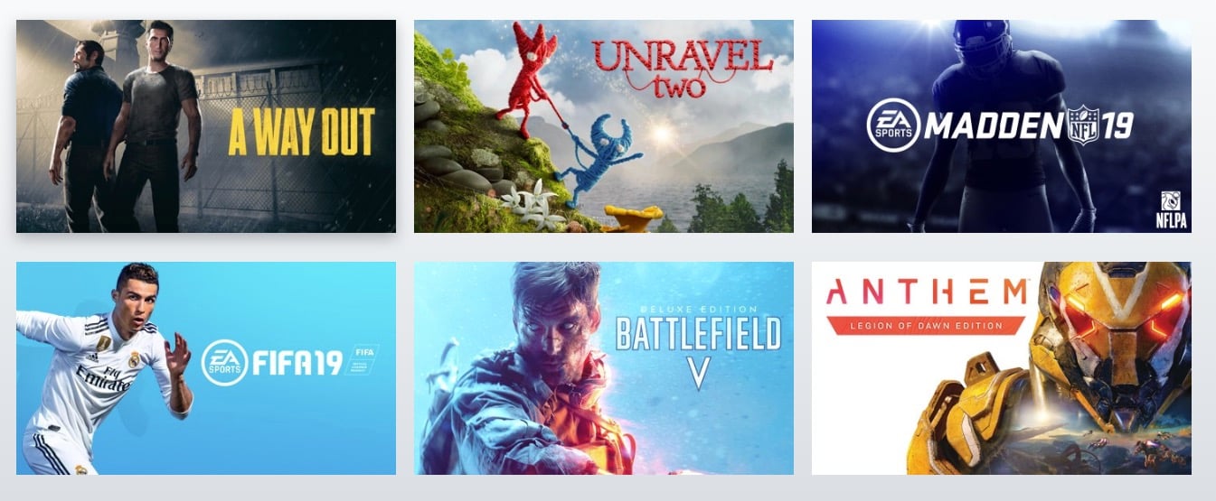 The major titles that are part of Origin Access Premier.