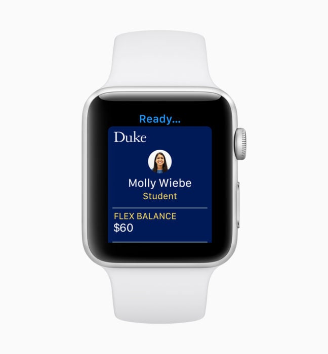 Carry your Student ID on your Apple Watch. 