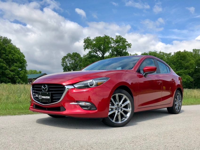 The Mazda 3 sedan is stylish.