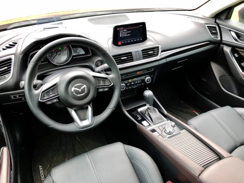 The Mazda 3 interior is nice, with everything you need at reach.