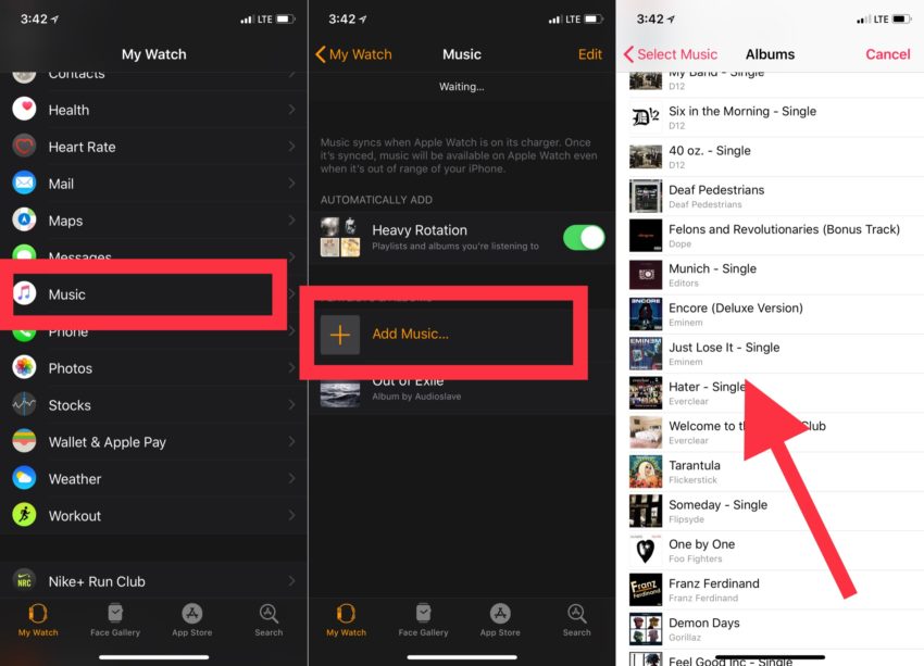 Sync music to your Apple Watch to listen without your iPhone. 