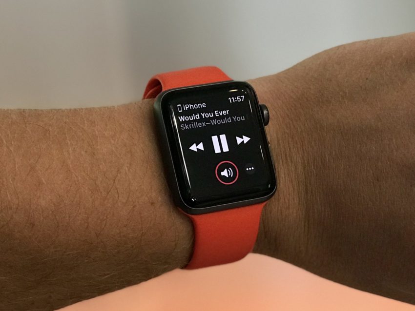 Use the Now Playing option to control music playing on your iPhone with your Apple Watch. 