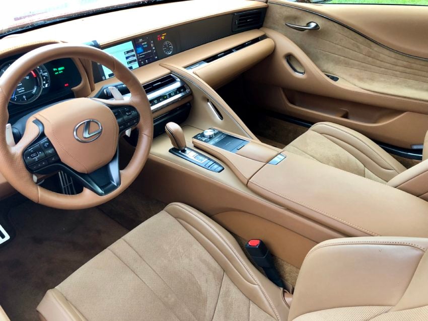 Inside is a comfortable, luxurious cabin.