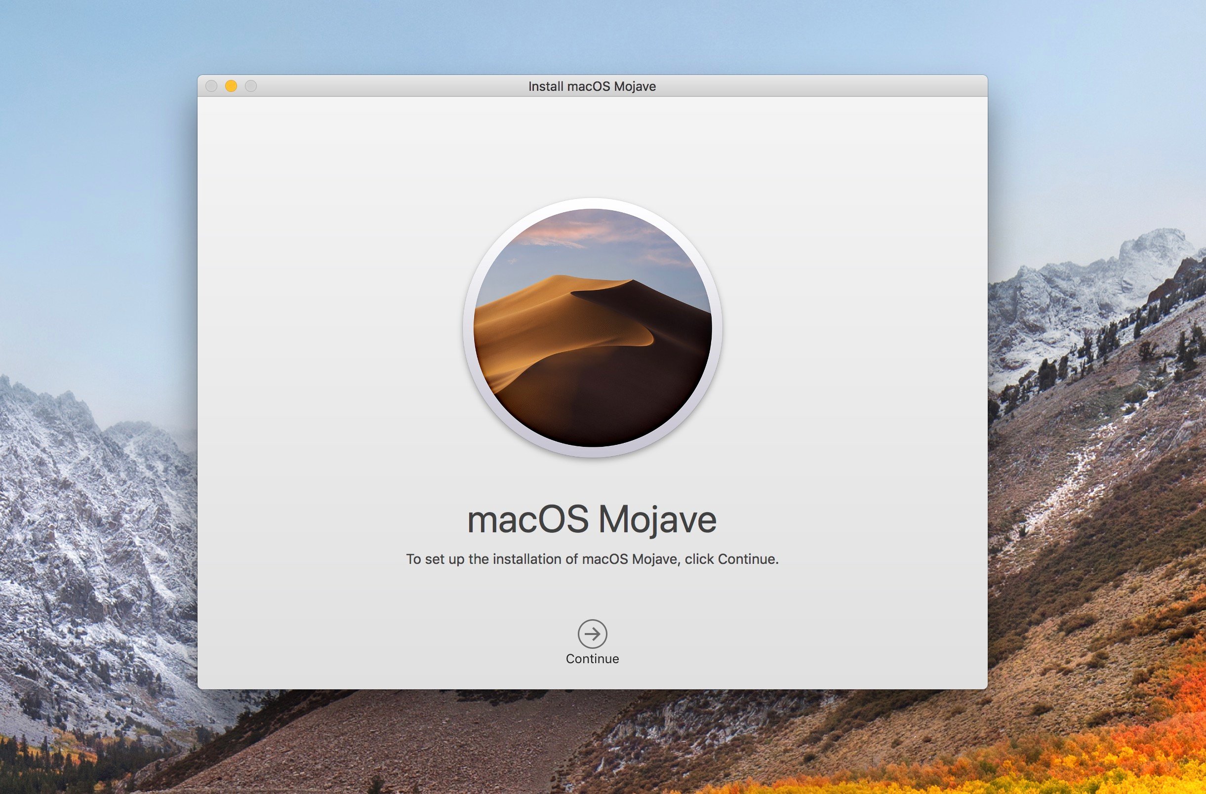 mojave clean install
