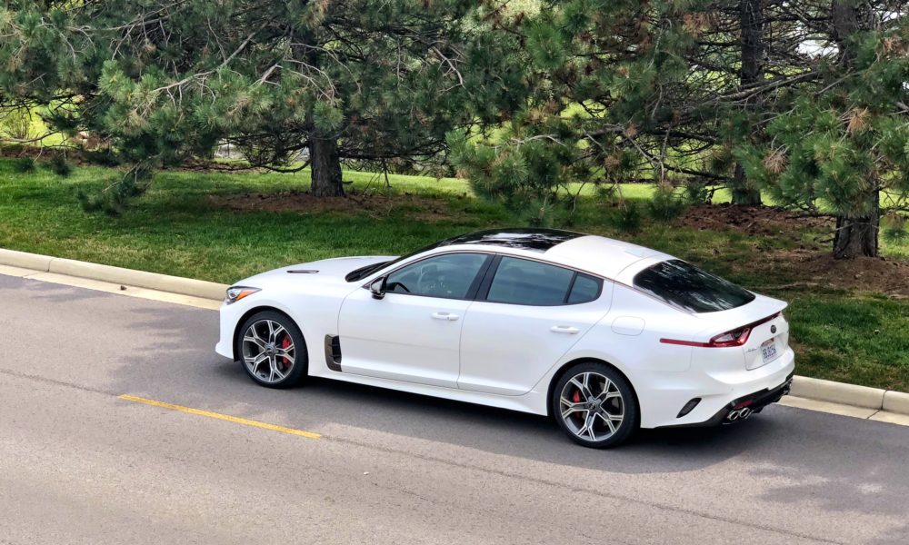 The Kia Stinger GT2 is available in RWD or AWD.