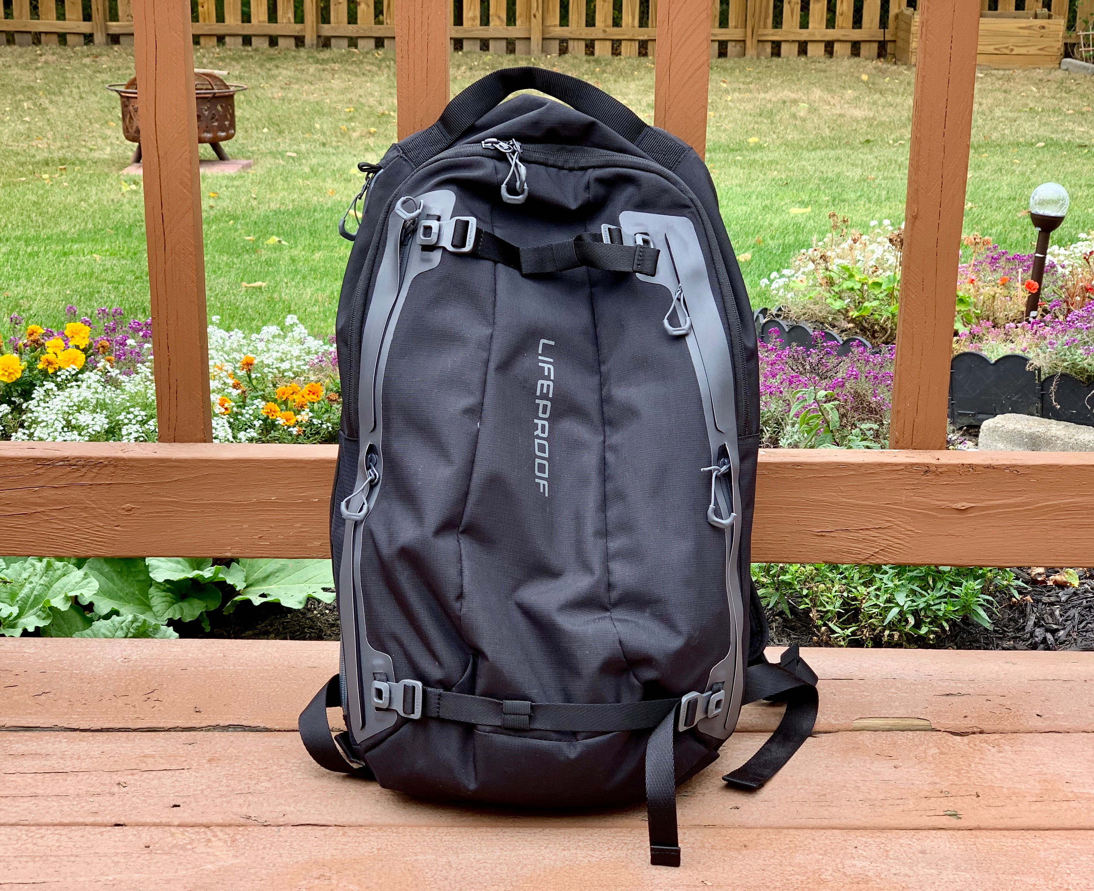 The LifeProof Goa is great slim backpack that is weather resistant.