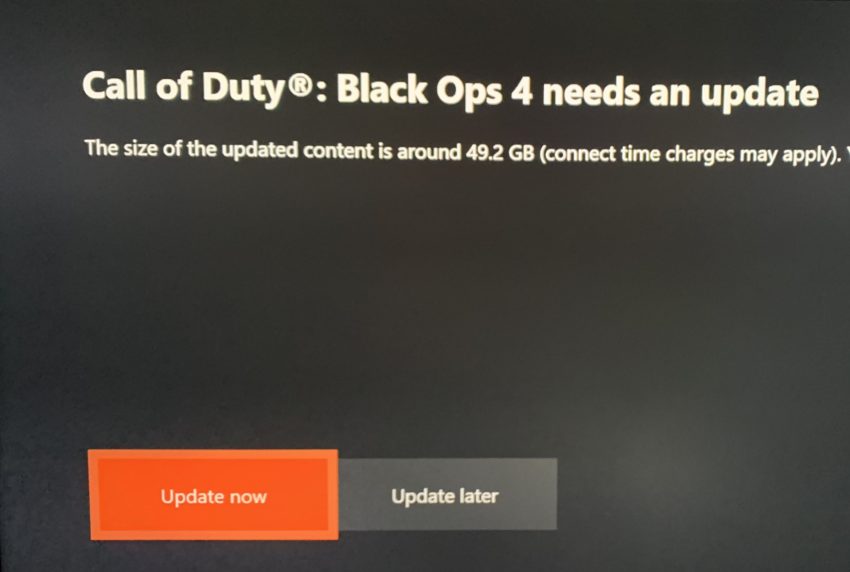 Expect a decent size for the October Call of Duty: Black Ops 4 update. 