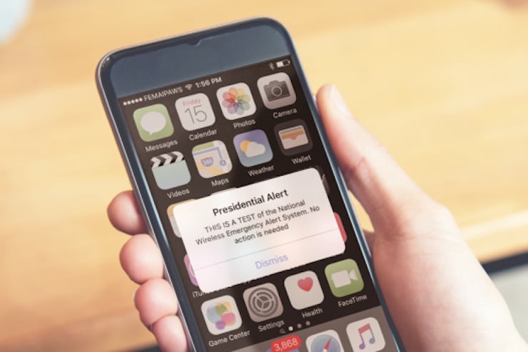 This is a sample of the test Presidential Emergency Alert.